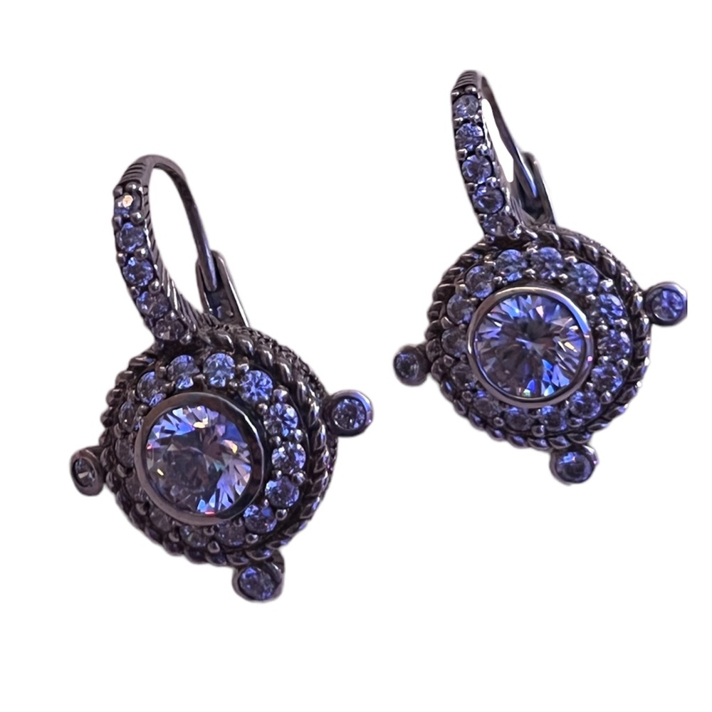 Judith Ripka Sterling Silver Cubic Zirconia Earrings